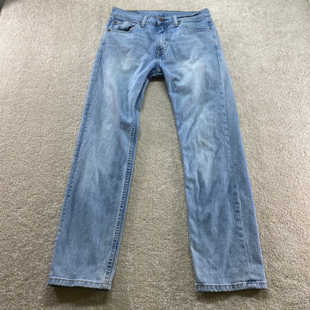 Levi's 505 Regular Fit Jeans Mens 30x30 Light Blue Cowboy Straight Leg